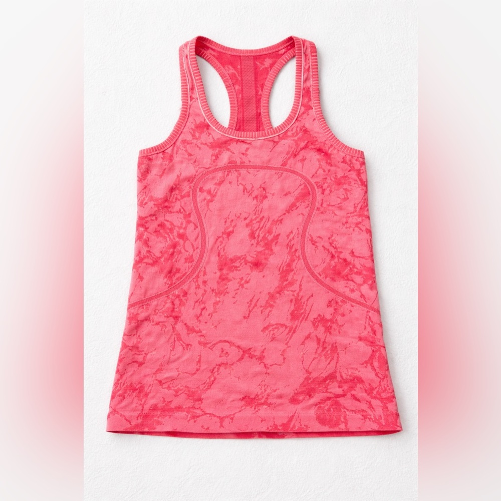 Lululemon Swiftly Tech Racerback Tank Size 6 Pink Coral Camo